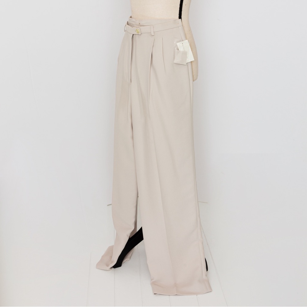 Vintage 90s pantsuit minimalist monochromatic khaki Worthington 10 - Picture 9 of 16